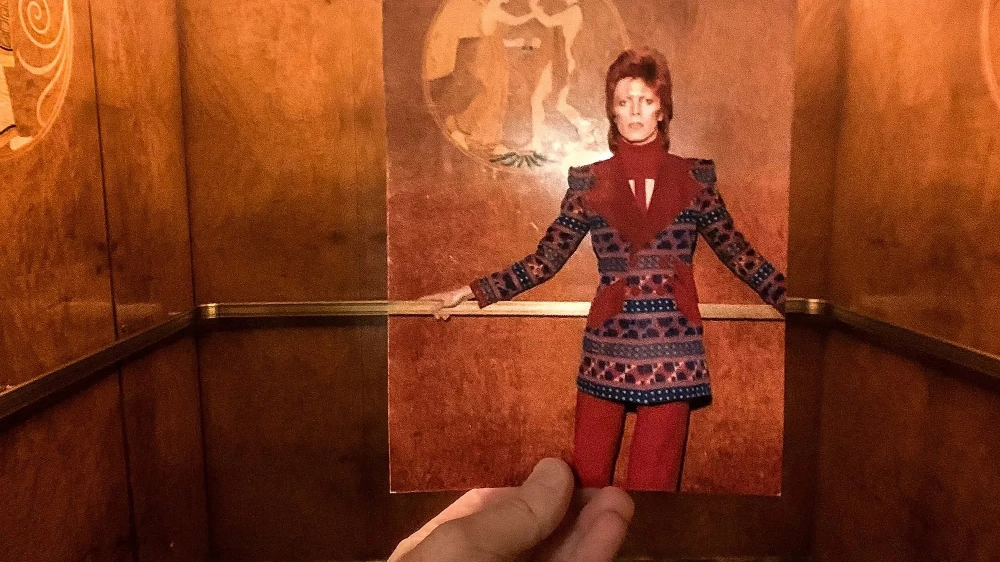 David Bowie at Radio City Music Hall, Manhattan, 1973. Photo by Masayoshi Sukita, re-imaged by Steve Birnbaum.