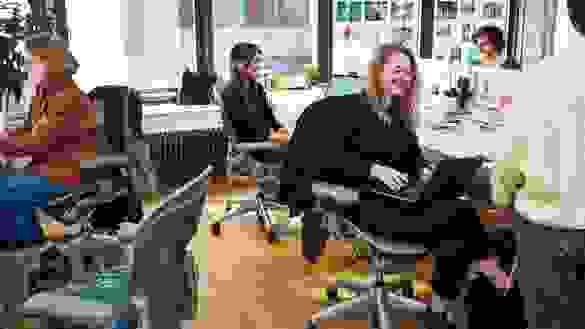 Students in the MA Design Research, Writing and Criticism studio.