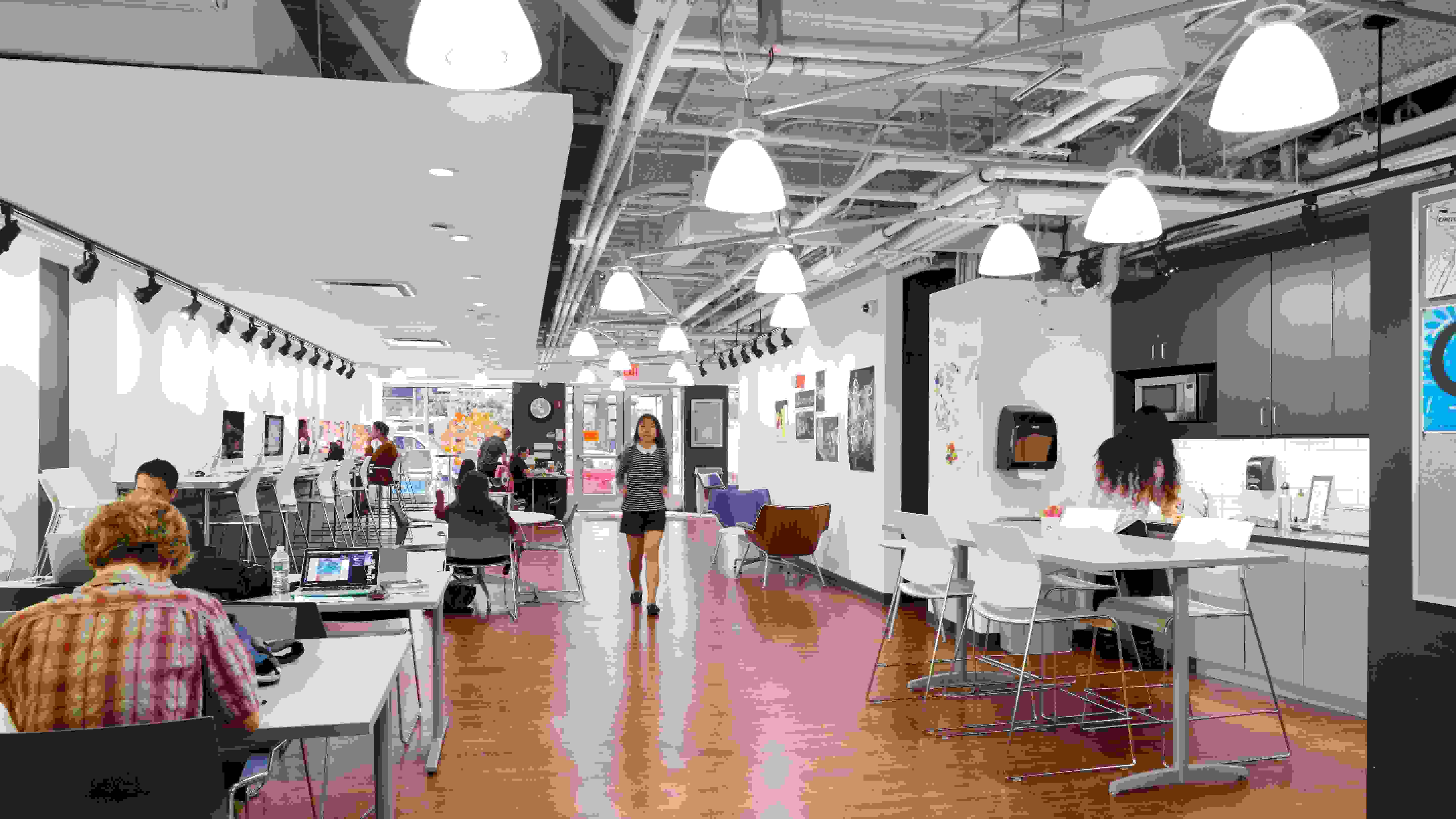 Students in a common area.