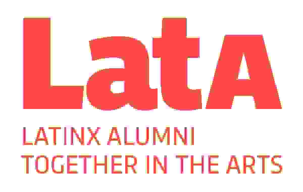 Text-based logo for Latinx Alumni in the Arts
