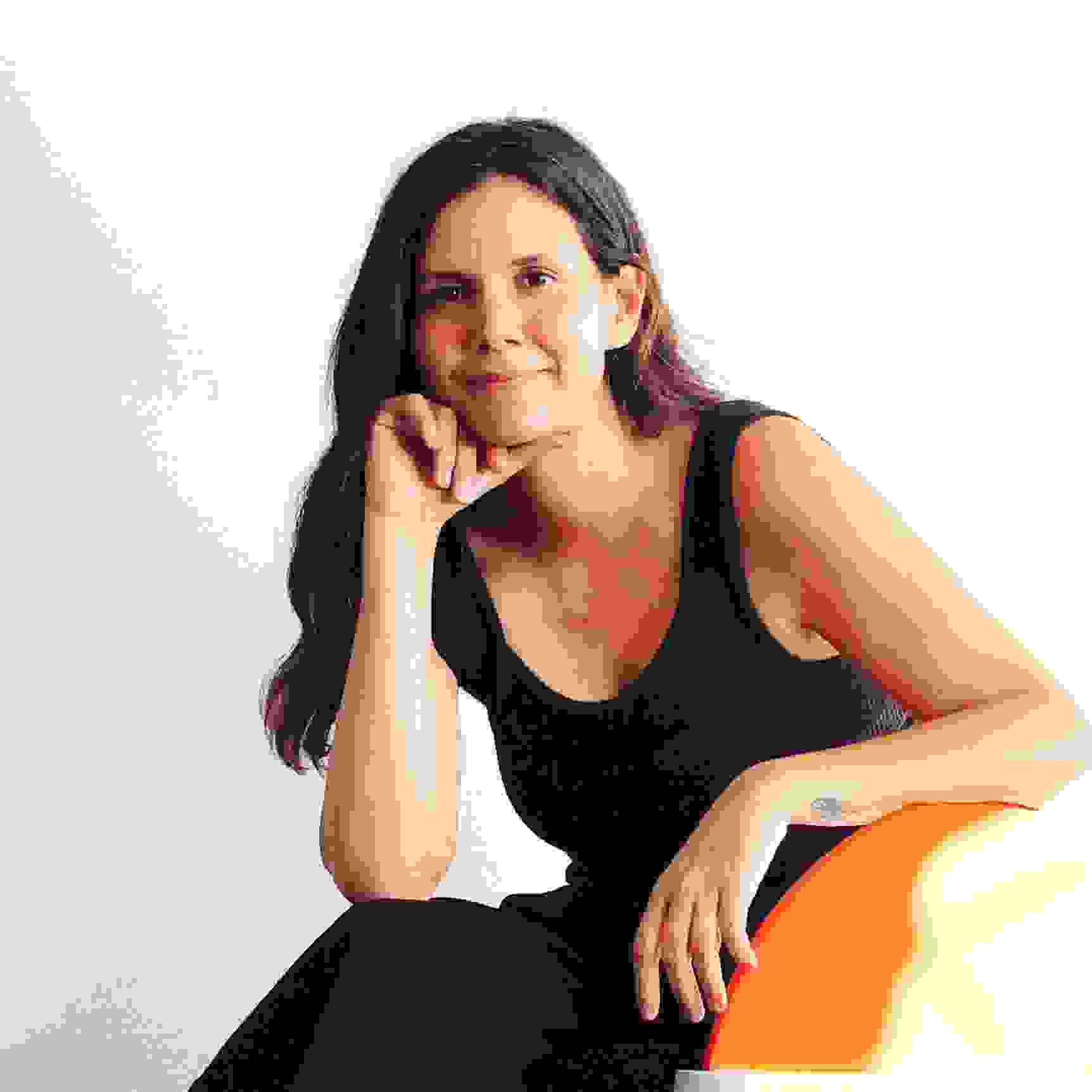 Picture of an artist in her studio