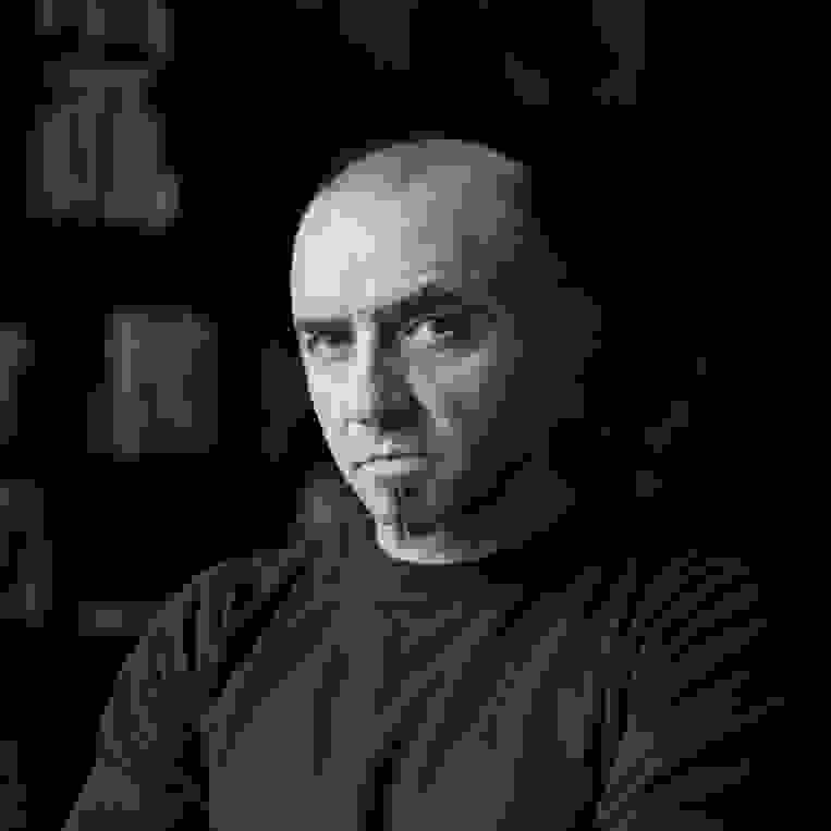 black and white head shot of Viktor Koen