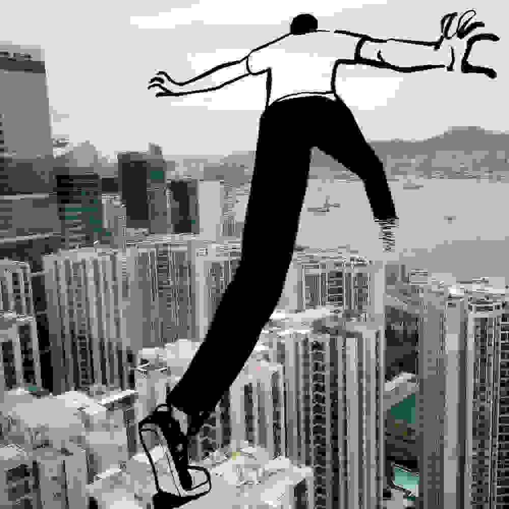 city, building, giant, walk, black, water,