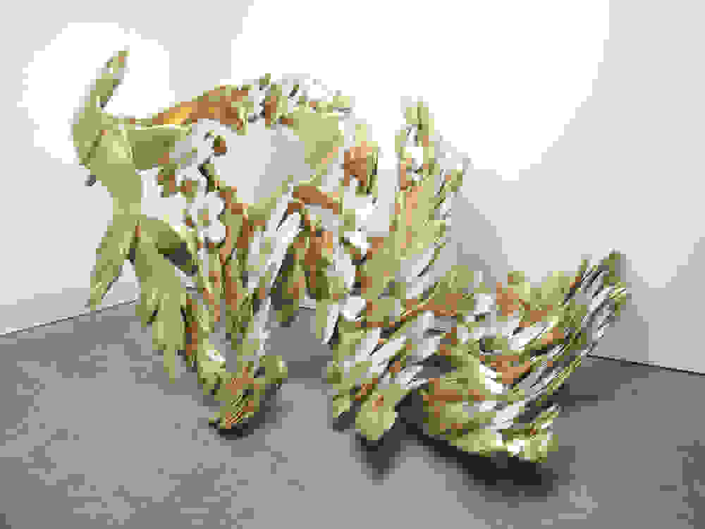 <p "="">Robert Lazzarini's sculpture <em>creepy crawl</em> was based on a 1960s-era wall decoration of dogwood branches in bloom, typical of Hollywood homes in that era.