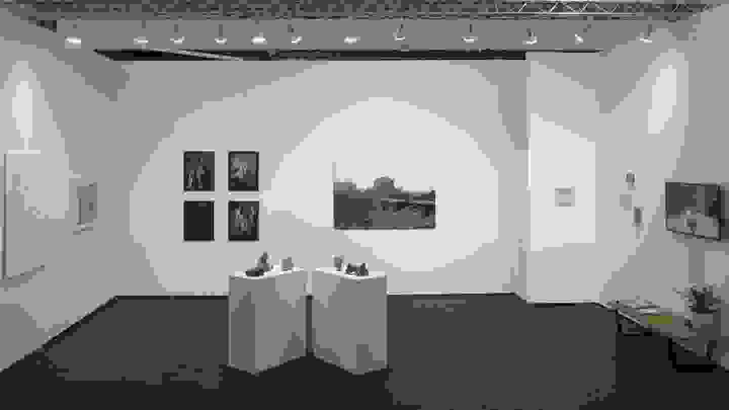 In situ photograph of a gallery exhibition