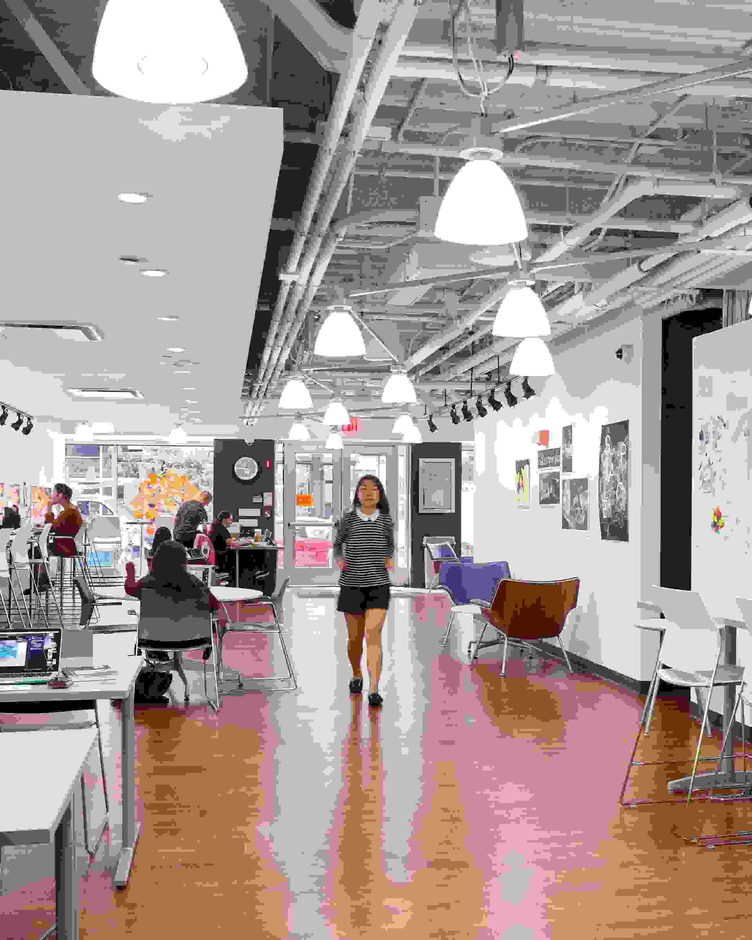 Students in a common area.