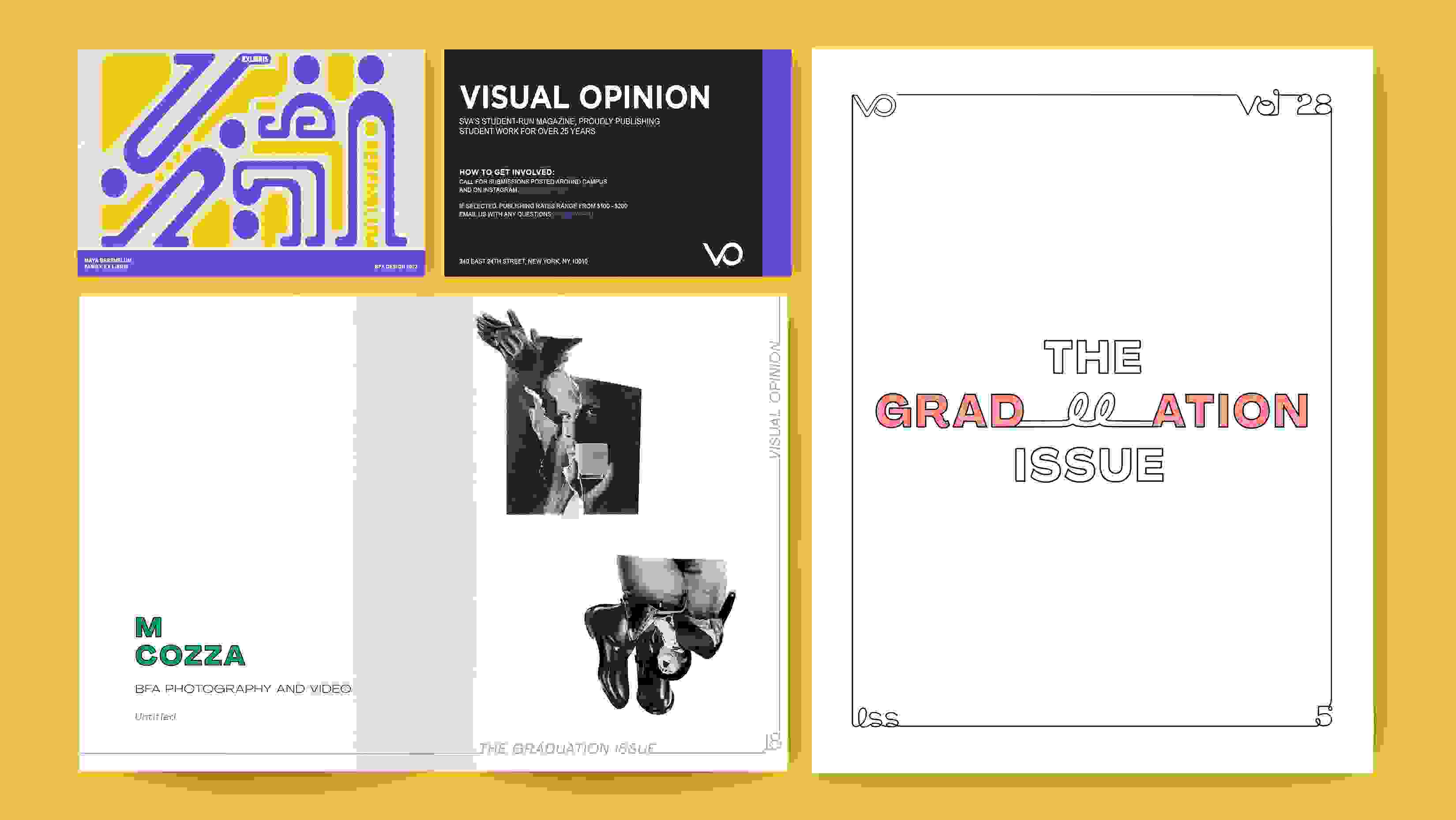 Flat lay of a printed publication