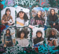 Eight portraits distressed wheat-pasted on a replica of New York City’s Post No Bills wall. The portraits are surrounded by colorful, hand-drawn tags and text like “Free,” “Skate,” and “Dream.”