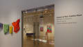 Multiple views of SVA Flatiron Gallery with pantings, sculpture, installation, textile and a large mural in SVA Flatiron Windows