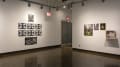 Multiple views of SVA Chelsea Gallery. There are photographs hung on the wall, installations and projections throughout the gallery. 