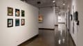 Multiple views of SVA Chelsea Gallery. There are photographs hung on the wall, installations and projections throughout the gallery. 