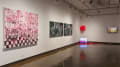 Multiple views of SVA Chelsea Gallery with sculpture, painting, installation and video. 