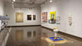 Multiple views of SVA Chelsea Gallery with sculpture, painting, installation and video. 