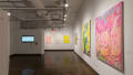 Multiple views of SVA Chelsea Gallery with sculpture, painting, installation and video. 