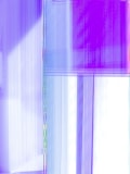 A color abstract photograph of lavender purple rectangles, blue rectangles, and white rectangles.