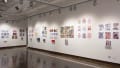 In the second gallery space, many student projects with books, prints, and original works are on view. They differ in style, color, and dimensions.