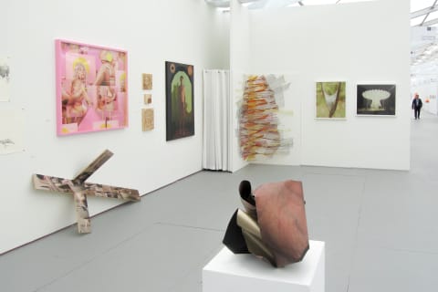 Curated gallery with paintings, sculpture and photos at UNTITLED Art Fair