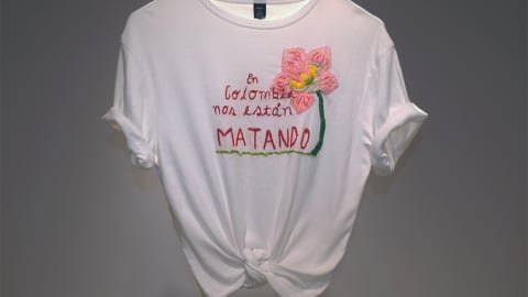 Photo of embroidered T-shirt