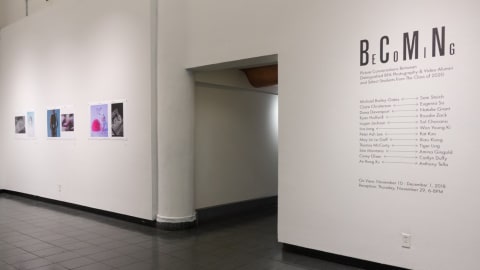 Installation shot of BeCoMiNg, alt text coming soon
