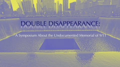event banner featuring the title of the event overlaid on a photo of the World Trade Center Memorial.