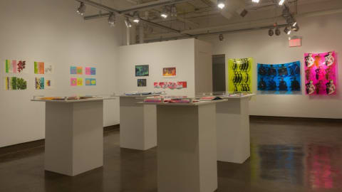 An art museum full of exhibits.