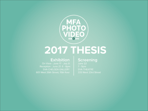 MFA Photo Video 2017 Thesis welcome page.