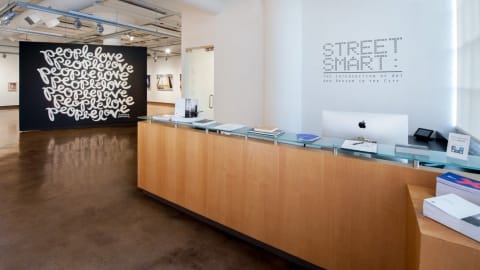 The front desk of a business called street smart