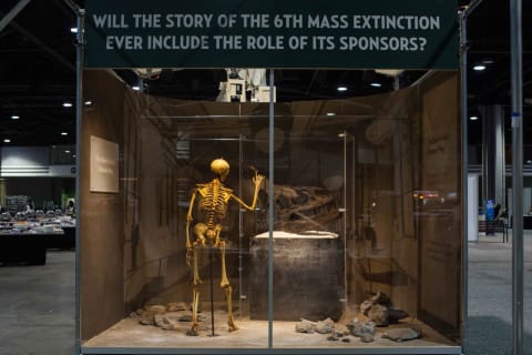 Image of an exhibit by the Natural History Museum at the American Alliance of Museums Annual Convention.