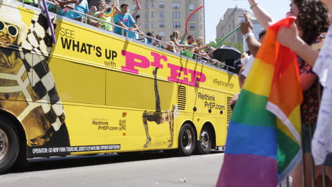 This multichannel, unbranded effort to raise awareness for PrEP appeared in several cities,  including San Francisco, Washington DC, Philadelphia and  NYC. Including a bus wrap at the Pride Parade. (Pride month, June 2022).