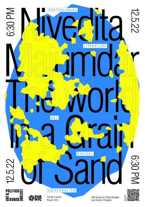 Event poster, distorted globe