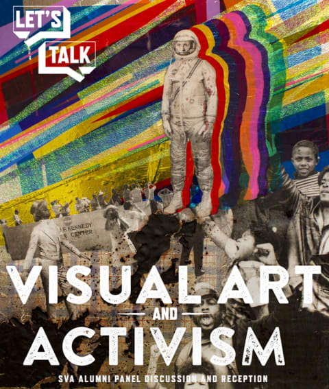 Visual activism popart with an astronaut