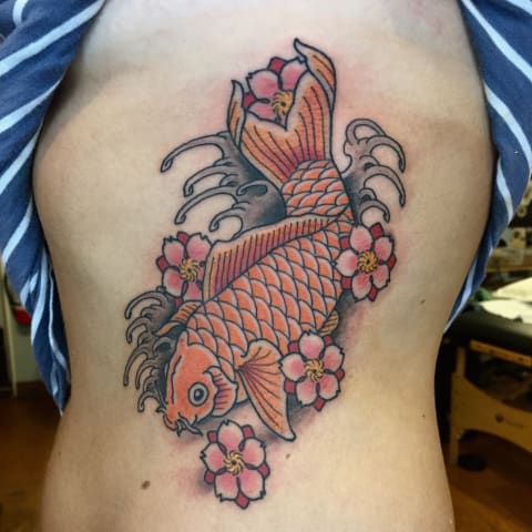 Hunter And Fox Tattoo - Goldfish by @stevietattooer | Facebook