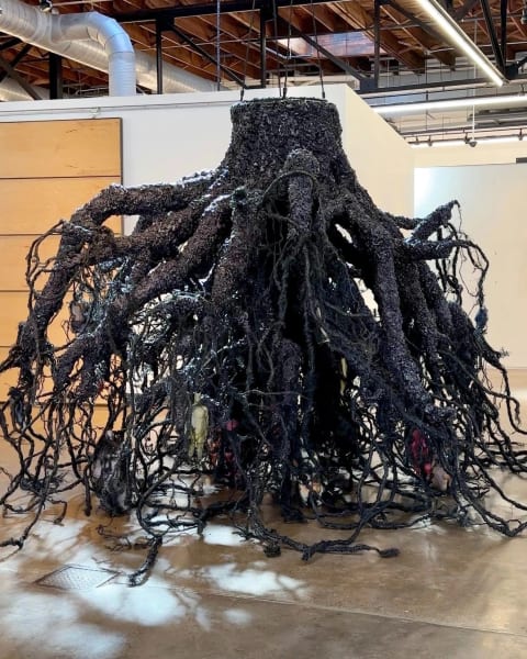 Image of Roots sculpture by WonJung Choi, looks like the roots of a tree.