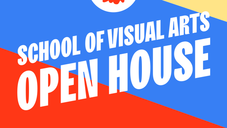 A graphic that reads "School of Visual Arts Open House"