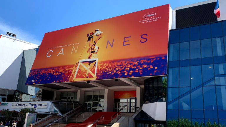 The entrance of the Palais des Festivals in Cannes, France.