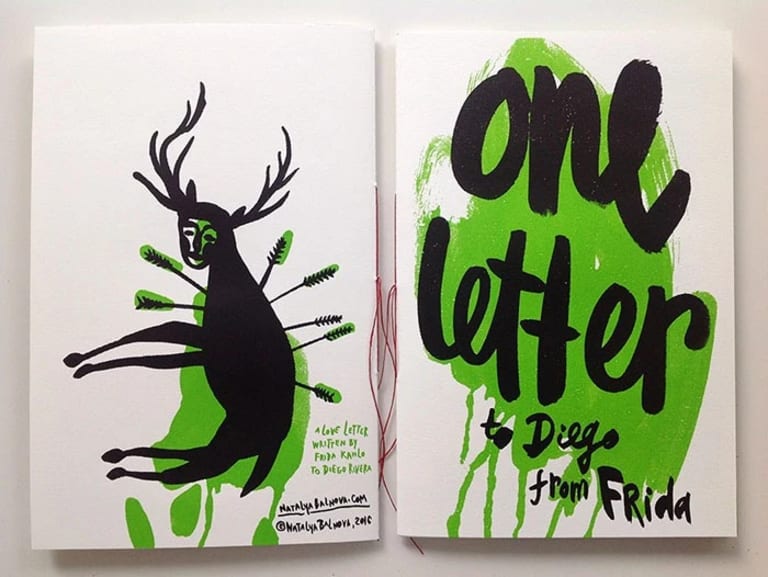 A photograph of what appears to be the front and back covers of a zine-type of illustrated book.