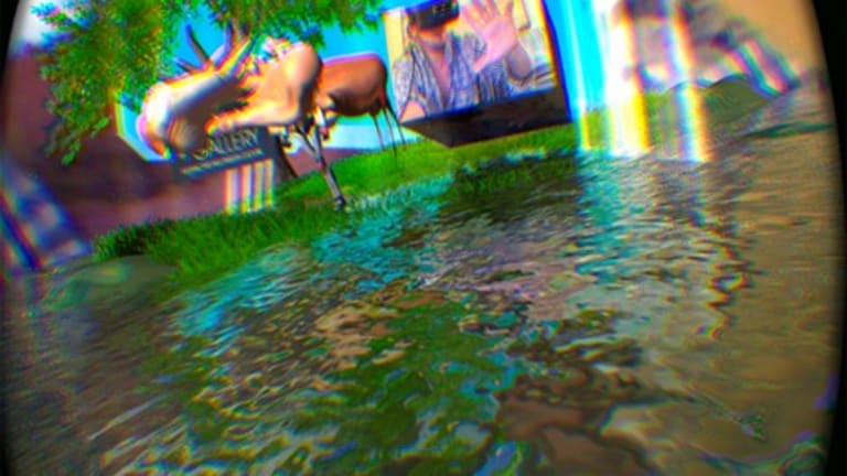 virtual reality trippy scene