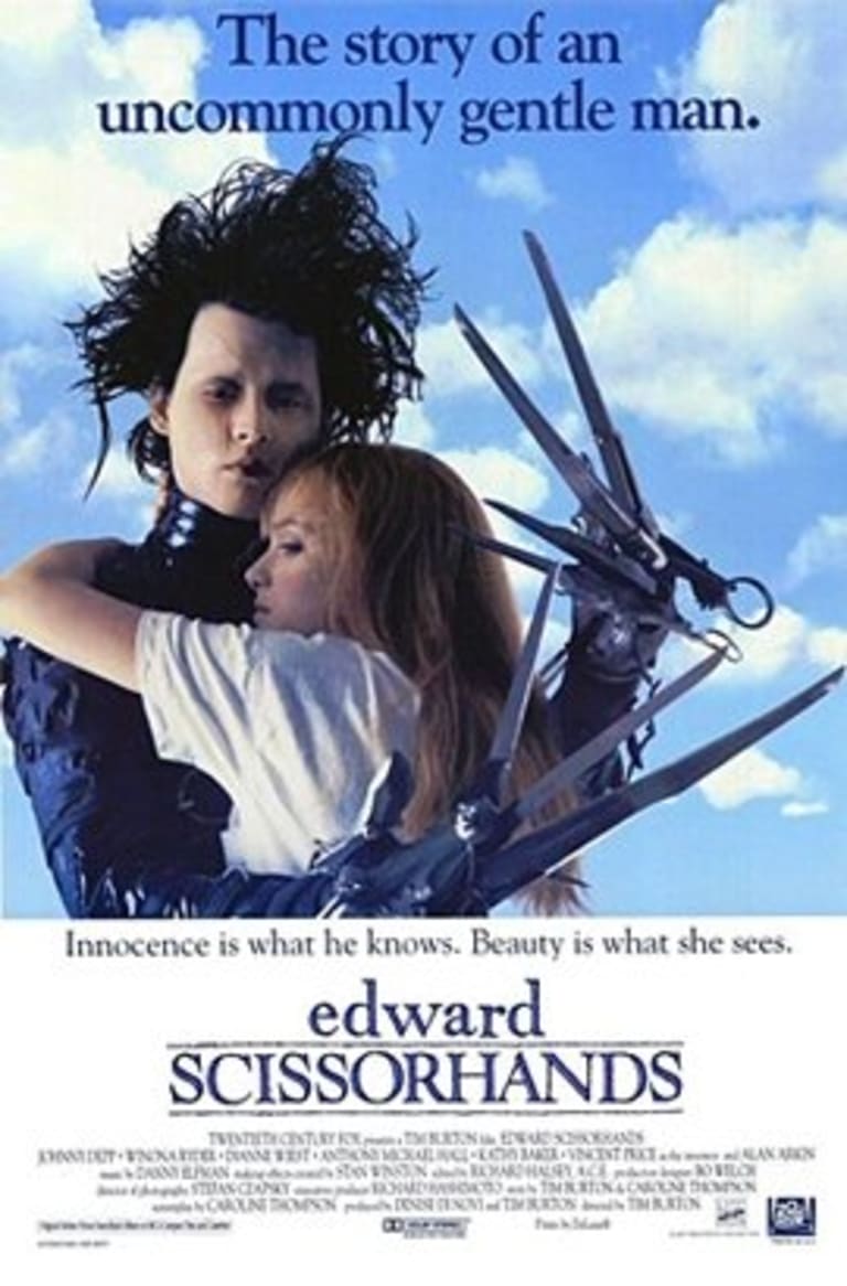 Poster for the movie "edward SCISSORHANDS"