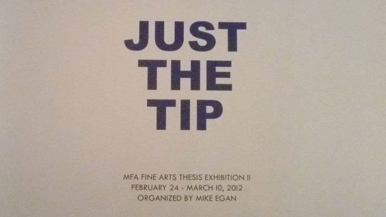 An advertisement for an art exhibition
