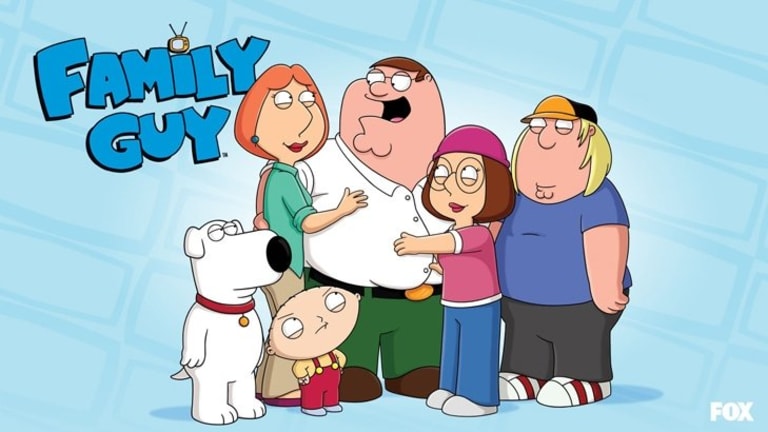 Family Guy cast and title.