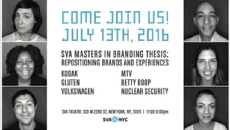 Come Join us, July 13th, 2016; SVA Masters in Branding Thesis