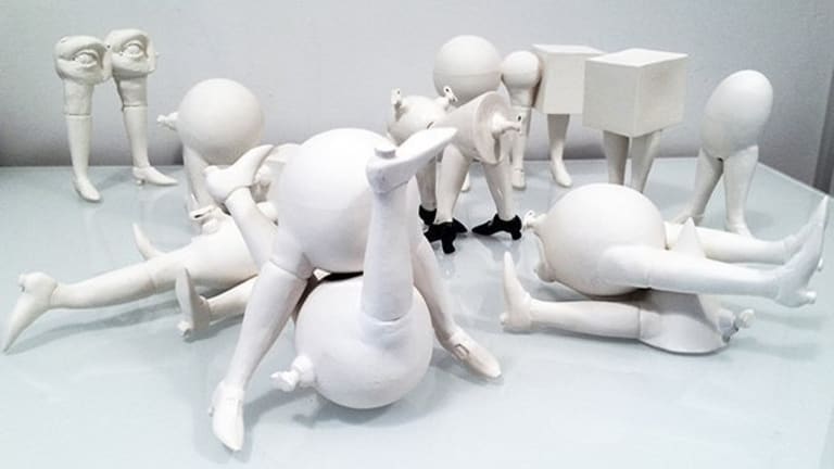 White sculpture work