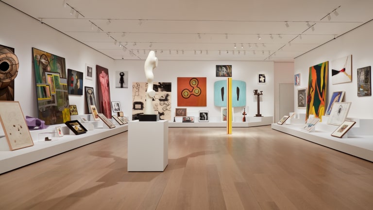 Installation view of "Artist’s Choice: Amy Sillman—The Shape of Shape," on view at The Museum of Modern Art, New York. Photo: Heidi Bohnenkamp