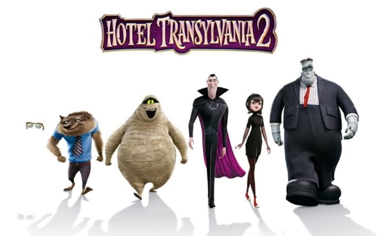 There are characters from something called Hotel Transylvania 2.