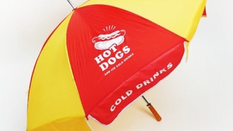 Hot Dog Advertisement Umbrella