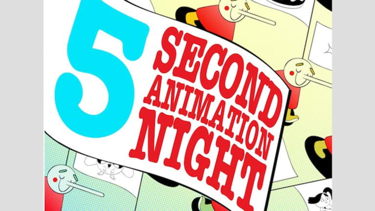 Advertisement for 5 second animation night
