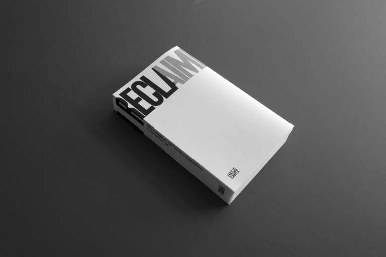 book cover, white and says RECLAIM across the top in black and gray