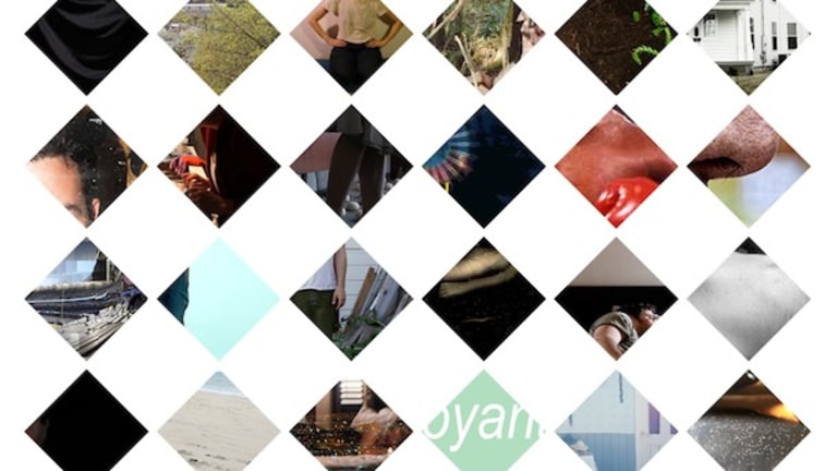 There are several images cropped in a checkered, diamond pattern.