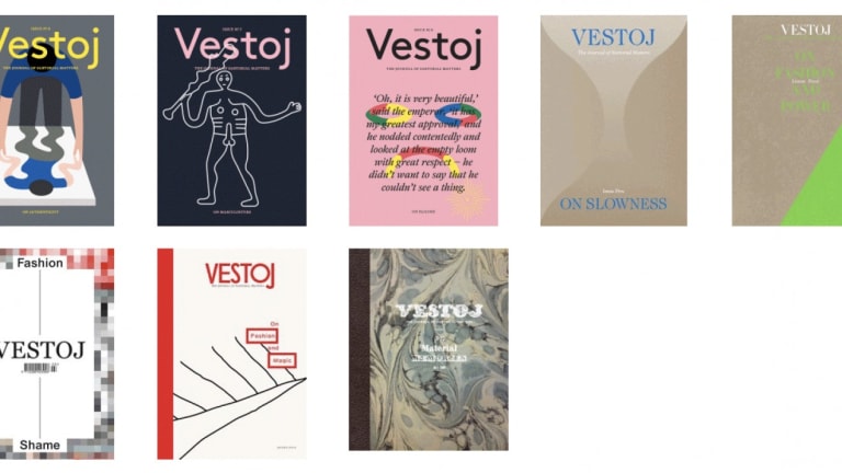 Eight different poster designs for Vestoj.