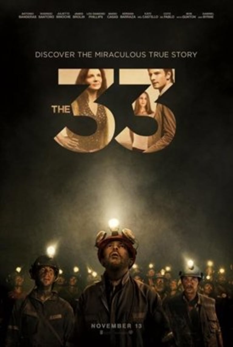 Poster for a movie called the 33.